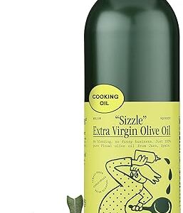 Graza Sizzle Extra Virgin Olive Oil, Cooking Oil - High Polyphenol Peak Harvest EVOO Cooking Oil in a Squeeze Bottle - Single Origin Olive Oils...