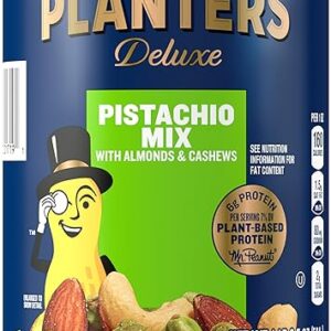 PLANTERS Pistachio Nuts Lovers Nut Mix with Pistachios no shell, Almonds & Cashews, Party Snacks, Plant-Based Protein, After School Snack, Bulk...